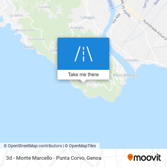 3d - Monte Marcello - Punta Corvo map