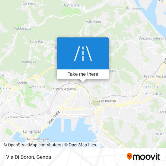 Via Di Boron map
