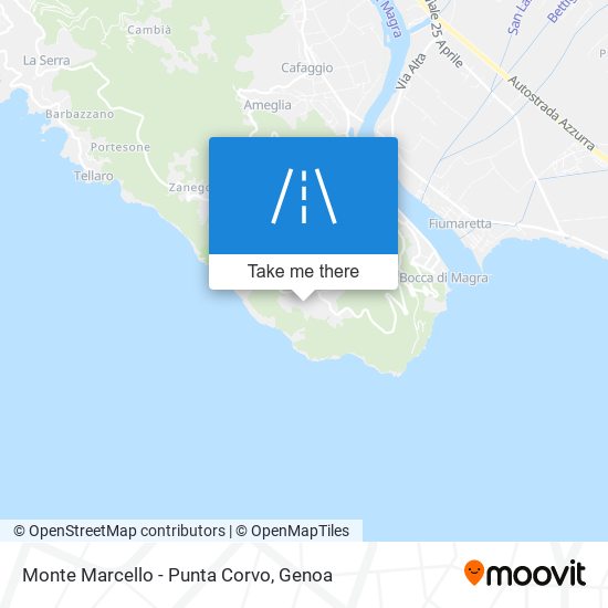 Monte Marcello - Punta Corvo map