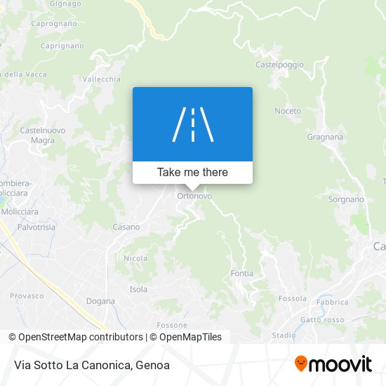 Via Sotto La Canonica map