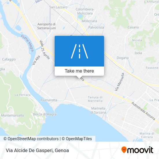 Via Alcide De Gasperi map