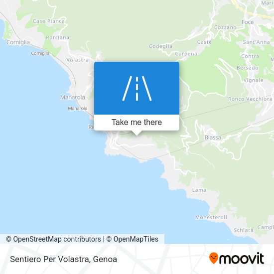 Sentiero Per Volastra map