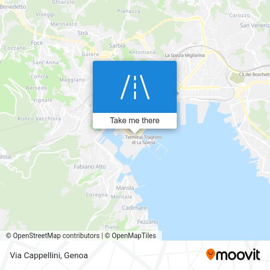 Via Cappellini map