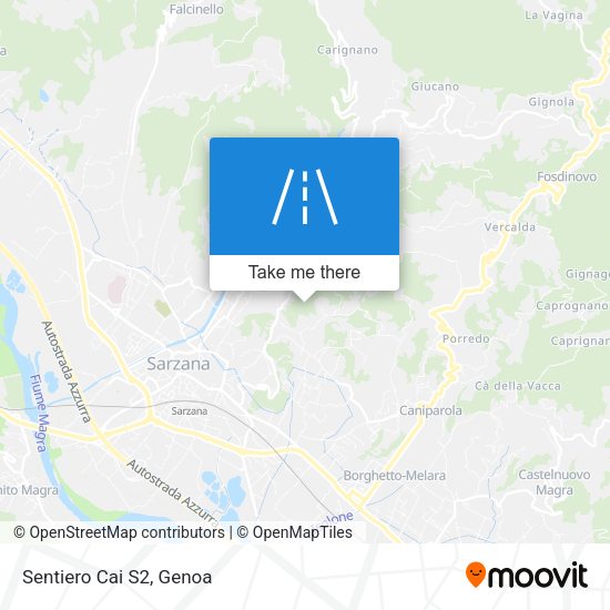 Sentiero Cai S2 map