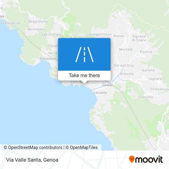 Via Valle Santa map