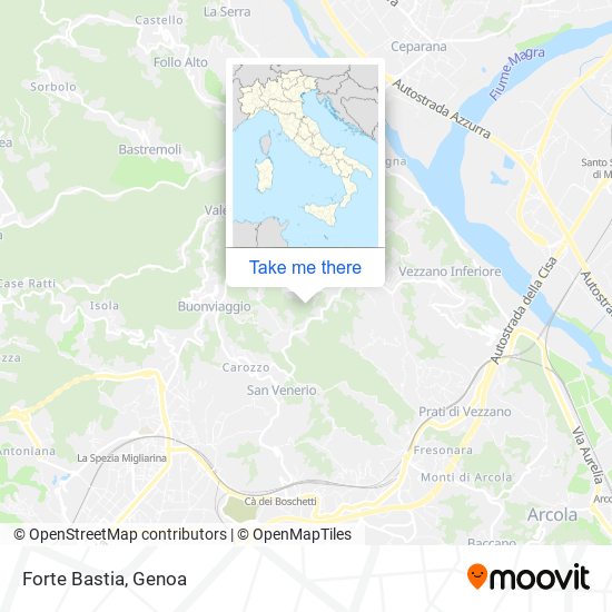 Forte Bastia map