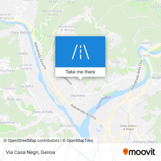 Via Casa Negri map