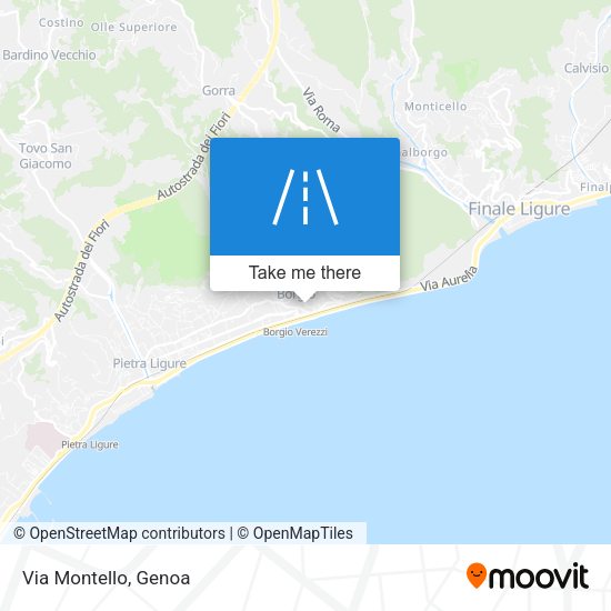 Via Montello map