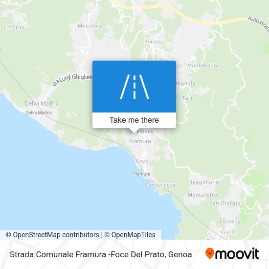 Strada Comunale Framura -Foce Del Prato map