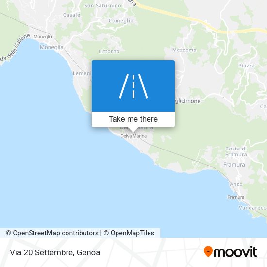 Via 20 Settembre map