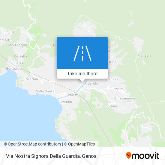 Via Nostra Signora Della Guardia map