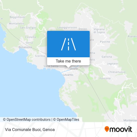 Via Comunale Buoi map