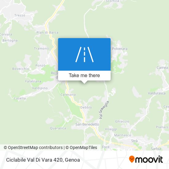 Ciclabile Val Di Vara 420 map