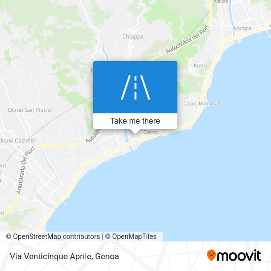 Via Venticinque Aprile map