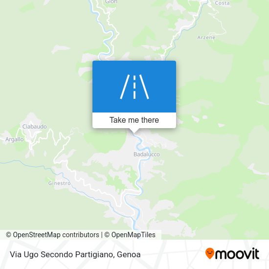Via Ugo Secondo Partigiano map