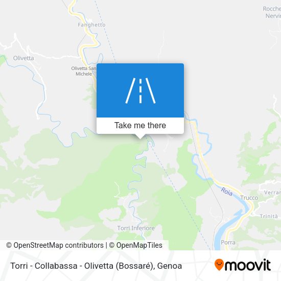 Torri - Collabassa - Olivetta (Bossaré) map