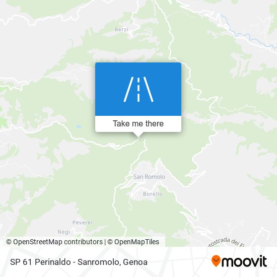 SP 61 Perinaldo - Sanromolo map