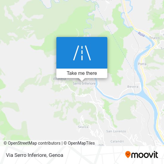 Via Serro Inferiore map