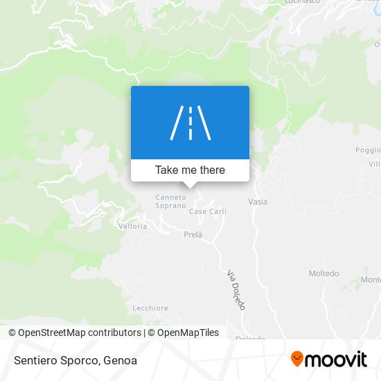 Sentiero Sporco map