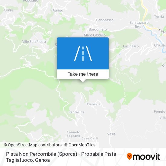 Pista Non Percorribile (Sporca) - Probabile Pista Tagliafuoco map