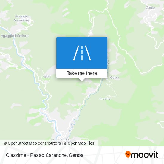 Ciazzime - Passo Caranche map
