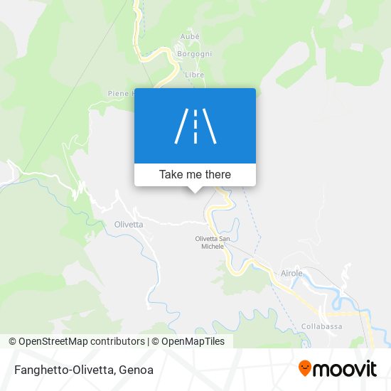 Fanghetto-Olivetta map