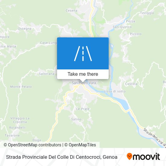 Strada Provinciale Del Colle Di Centocroci map