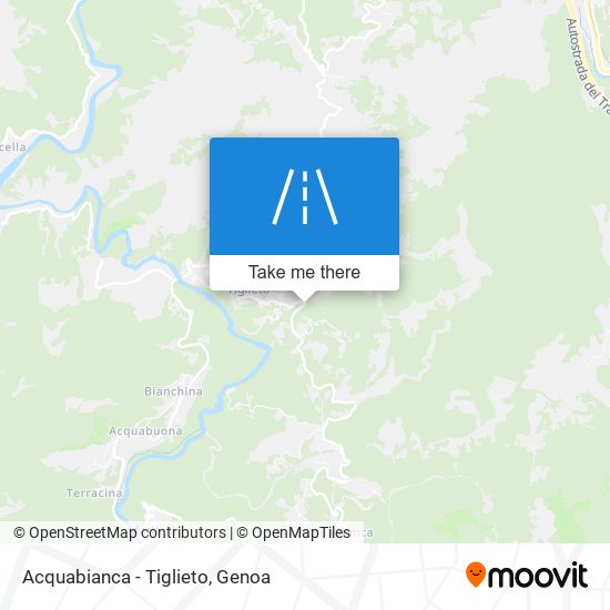 Acquabianca - Tiglieto map