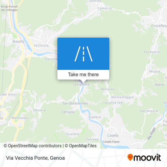 Via Vecchia Ponte map