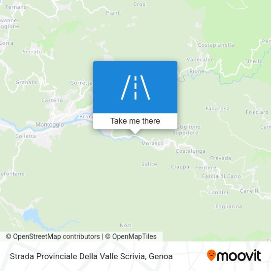 Strada Provinciale Della Valle Scrivia map