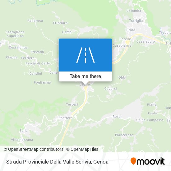 Strada Provinciale Della Valle Scrivia map