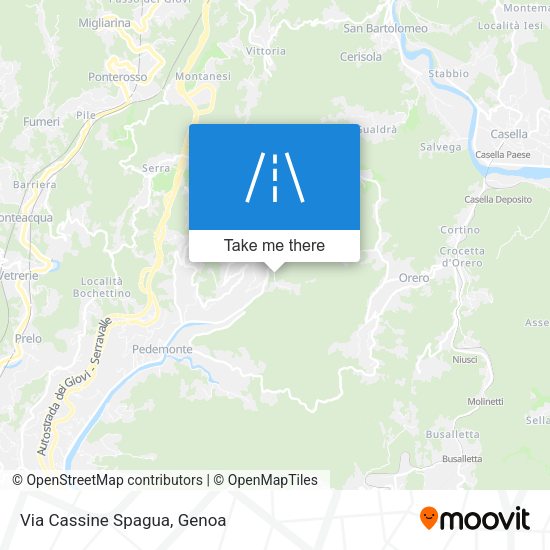 Via Cassine Spagua map