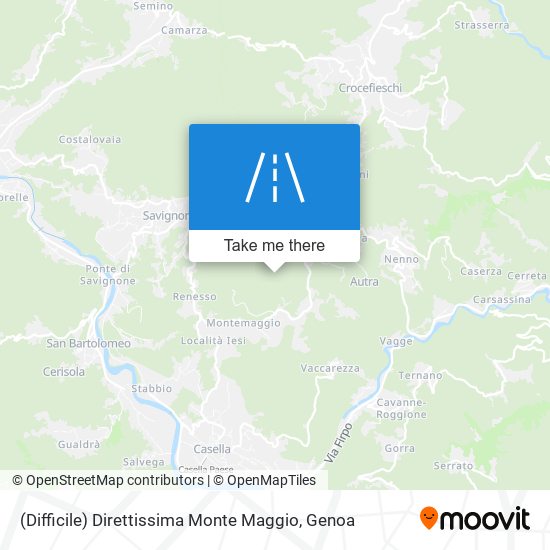 (Difficile) Direttissima Monte Maggio map