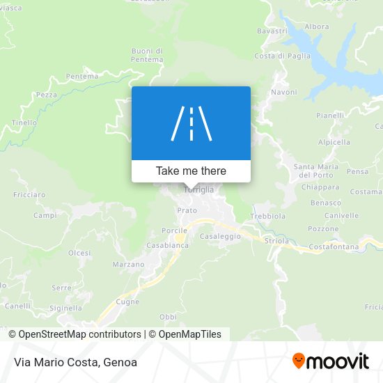 Via Mario Costa map