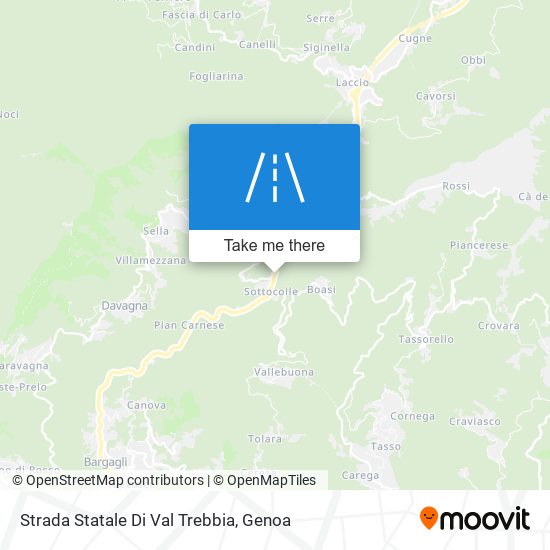 Strada Statale Di Val Trebbia map