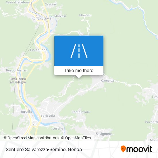 Sentiero Salvarezza-Semino map
