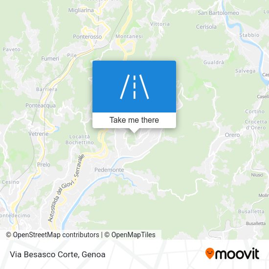 Via Besasco Corte map