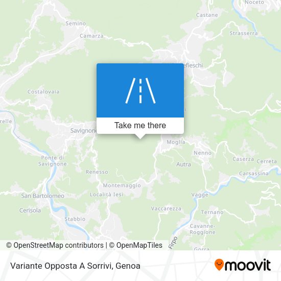 Variante Opposta A Sorrivi map