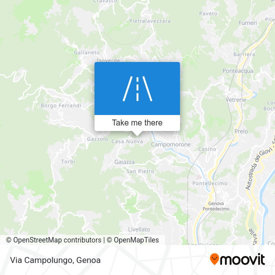 Via Campolungo map