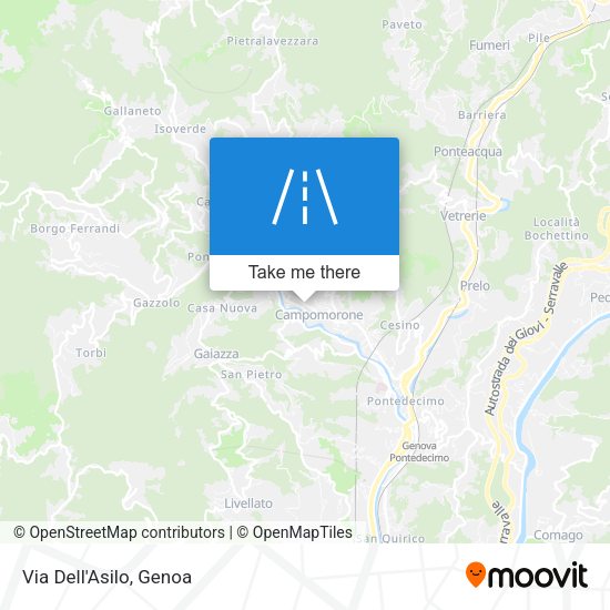 Via Dell'Asilo map