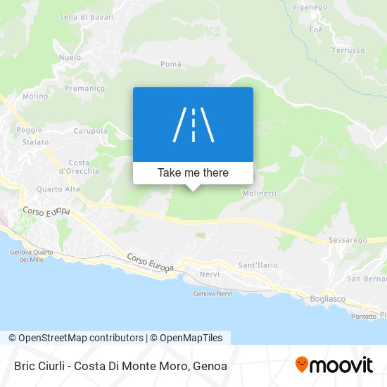 Bric Ciurli - Costa Di Monte Moro map