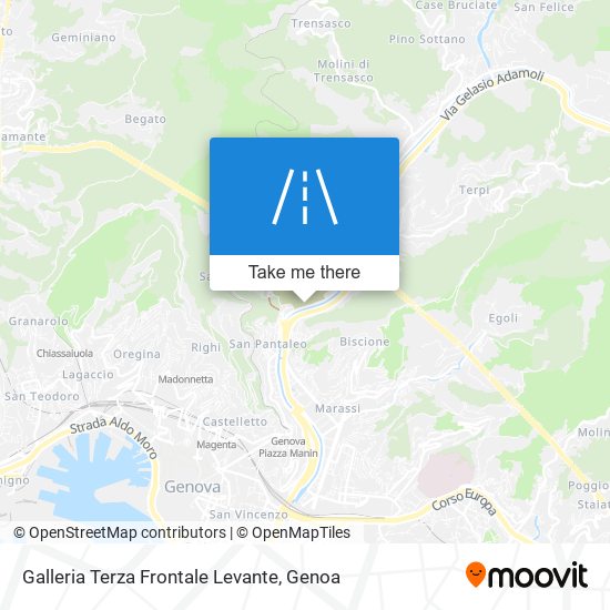 Galleria Terza Frontale Levante map
