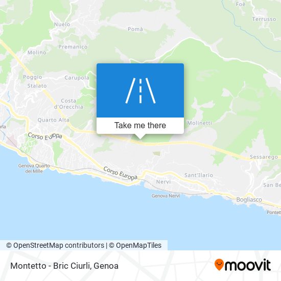 Montetto - Bric Ciurli map
