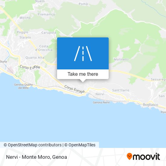 Nervi - Monte Moro map