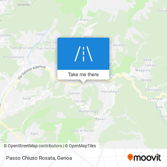 Passo Chiuso Rosata map