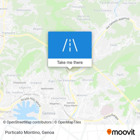Porticato Montino map