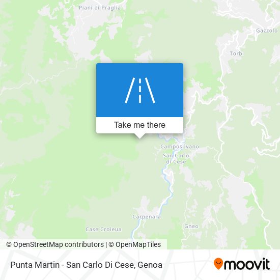 Punta Martin - San Carlo Di Cese map