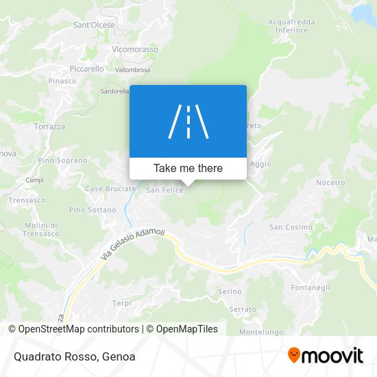 Quadrato Rosso map