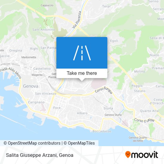 Salita Giuseppe Arzani map