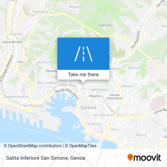 Salita Inferiore San Simone map